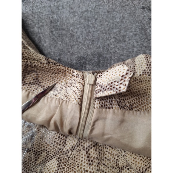 Dana Buckman Snake Print 100% Lambs Skin Pants Womens‎ 24 Beige Classic Animal - Picture 10 of 13